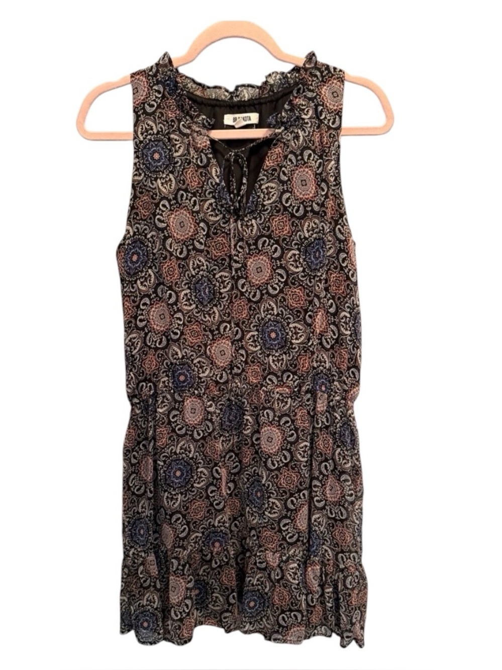 BB Dakota January Printed Fit Flare Bohemian Festival Dress Medium Fairycore